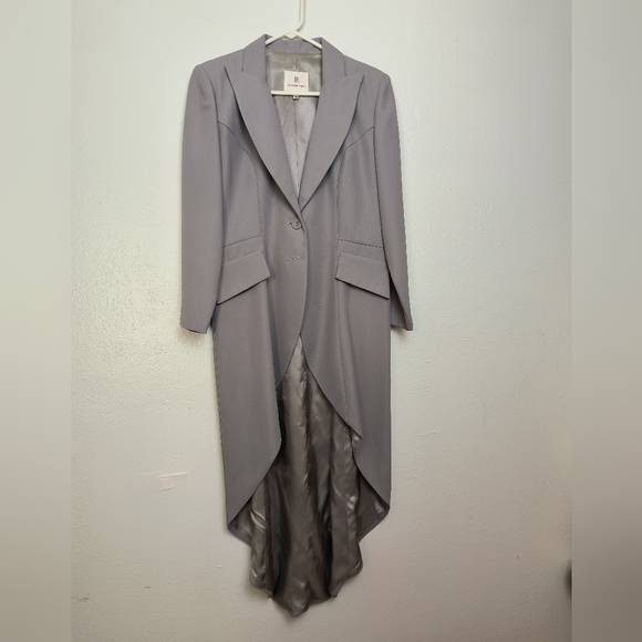 Elegant Gray Women's Blazer Coat Size 4 Vintage Y2K - Picture 16 of 16